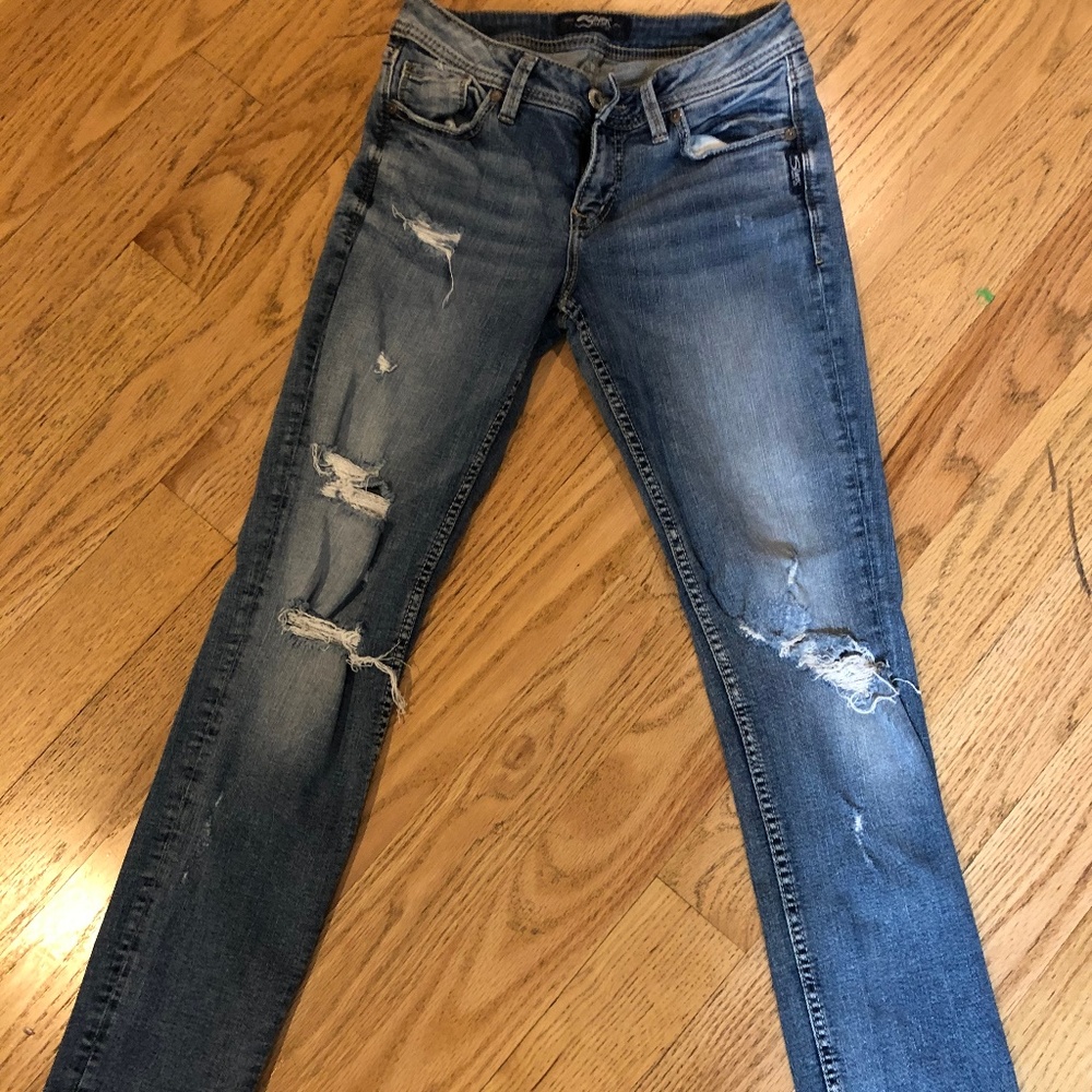 Distressed Silver Jeans